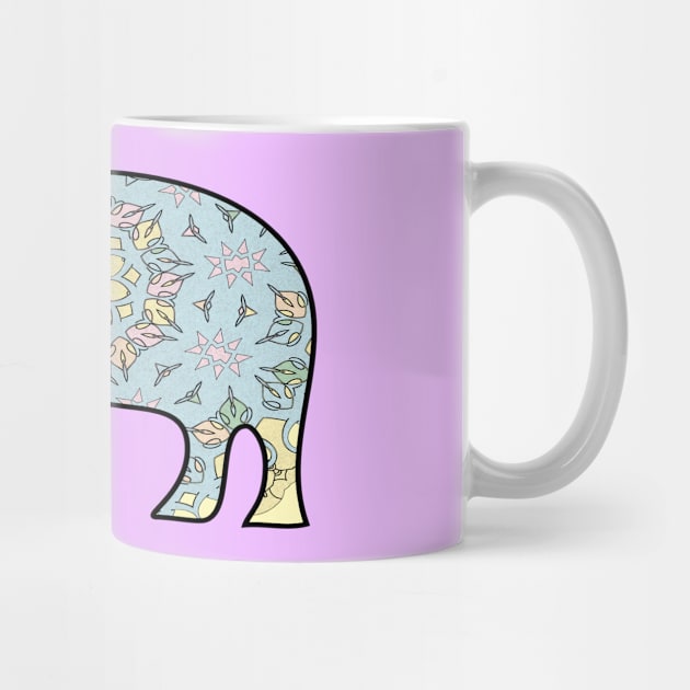 pastel and unicorn colorful elephant, Mandala art by Vector Pro